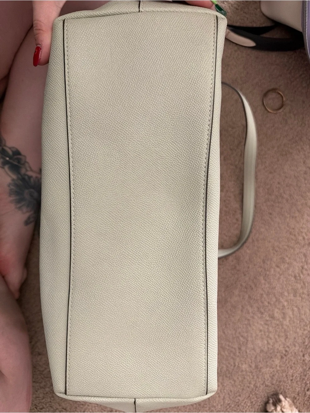 COACH Crossgrain Leather Gallery Tote Bag – Soft Sage / Mint Green